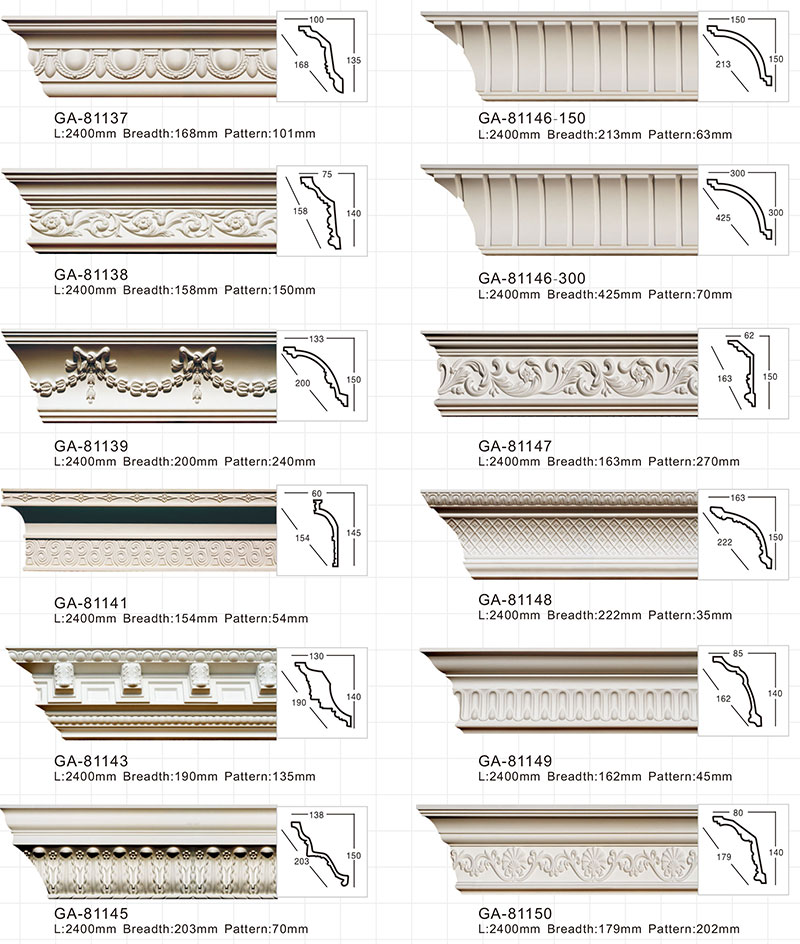 polyurethane decorative moulding 