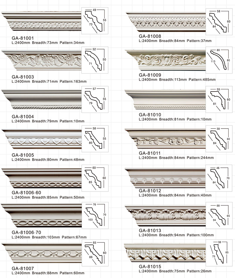 polyurethane cornice